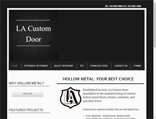 Tablet Screenshot of lacustomdoor.com